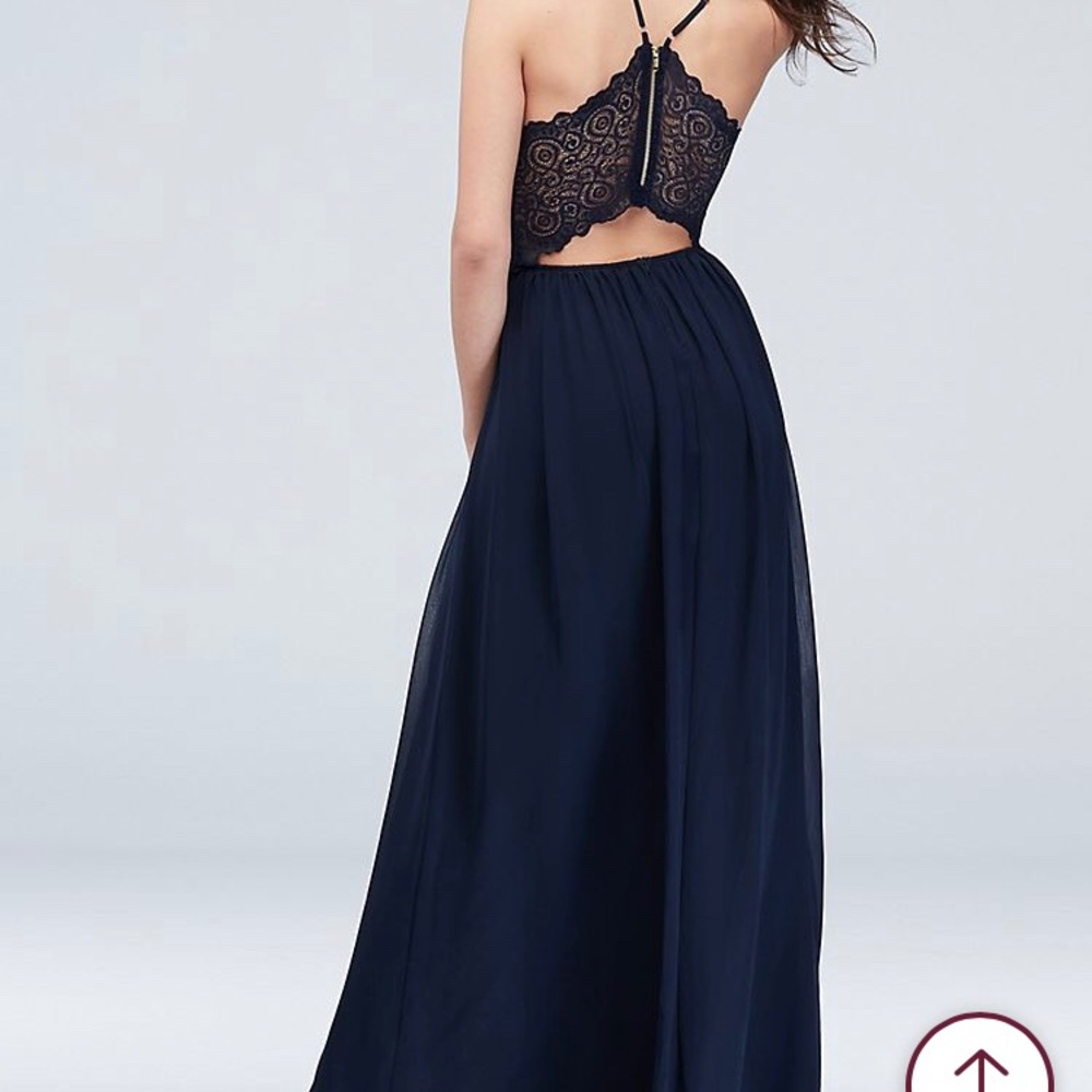 Navy Blue Prom / Bridesmaid Dress - Picture 5 of 7